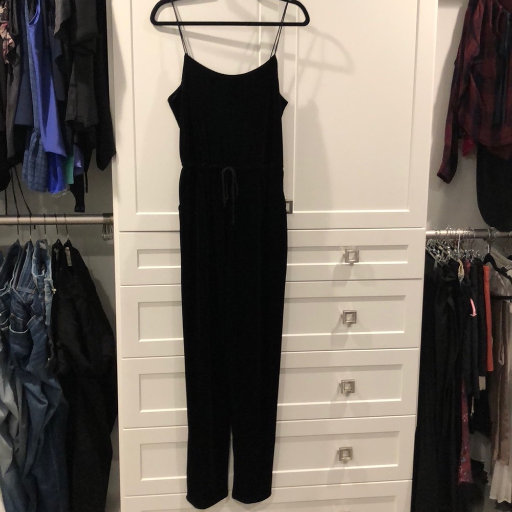 Only Hearts, Velour Black jumpsuit Sz. Medium